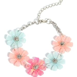 Paparazzi Pastel Floral Bracelet Poppin Pastel Multi Flower Fashion Jewelry